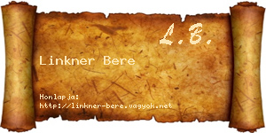 Linkner Bere névjegykártya